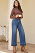 Raw Hem High Waist Straight Leg Loose Jeans